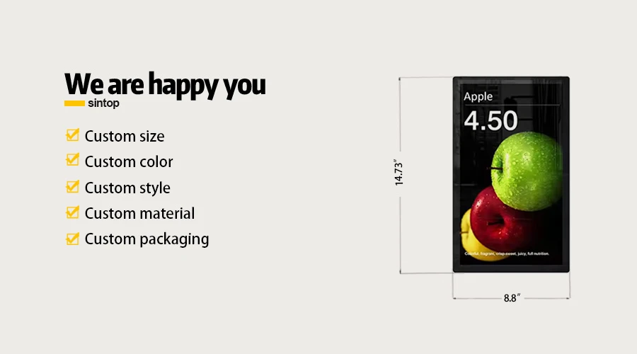 15.6 Electronic Digital Signage Display Price Screen Single Face 15.6 Electronic Digital Signage Display Price Screen Single Face